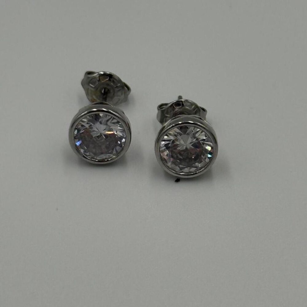 Clear Rhinestone Stud Earrings